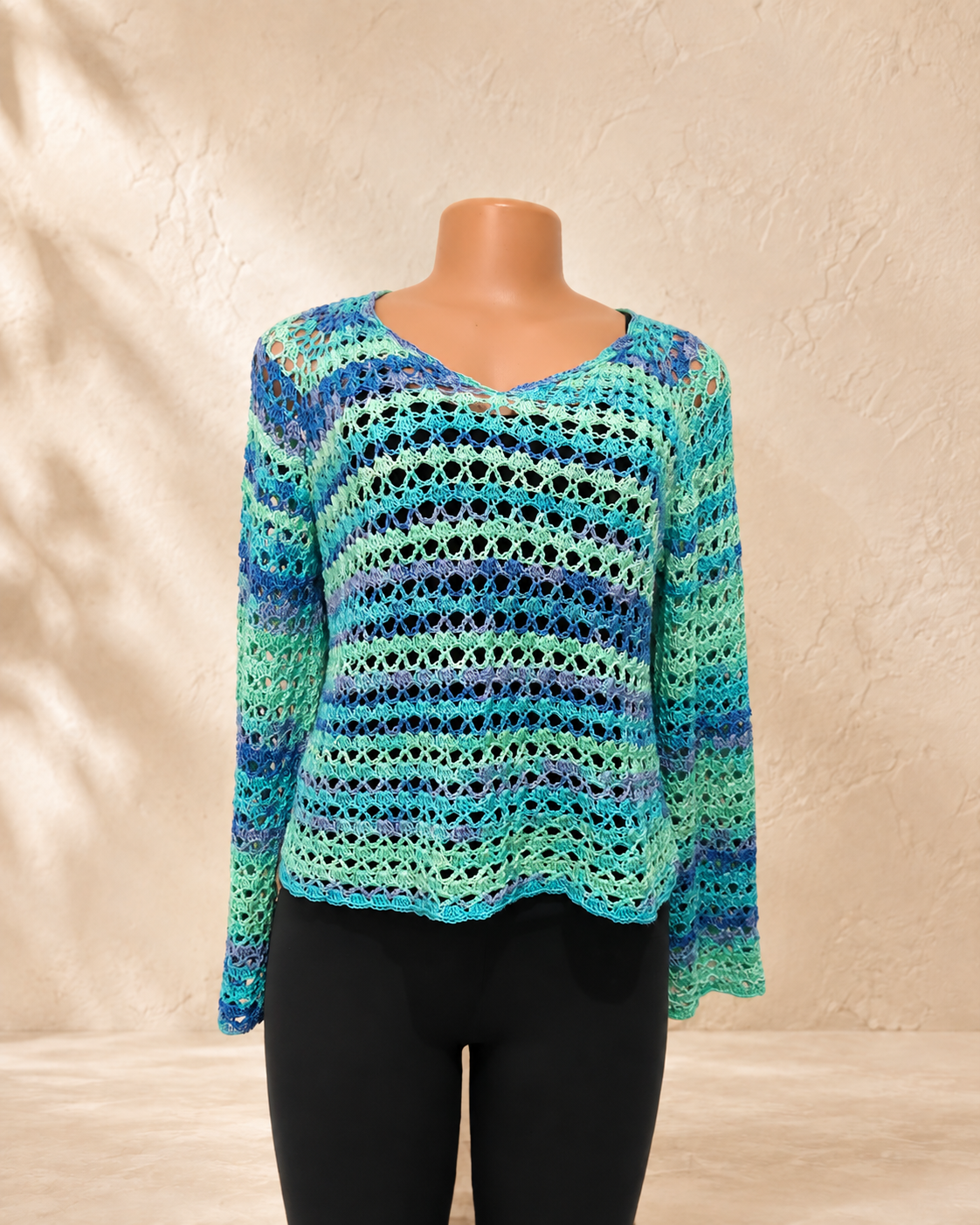 Ocean Mist Crochet Sweater